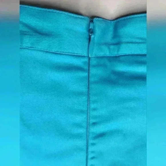 Talbots NWT New Womens Blue Teal Skirt Woth Lining Size 6 - Picture 4 of 9